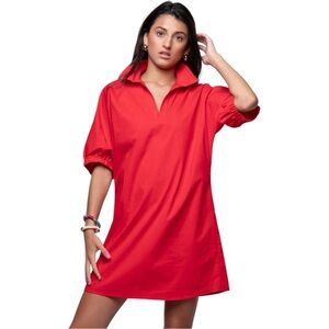 Bandit And The Babe Vibrant Red Collared Dress‎